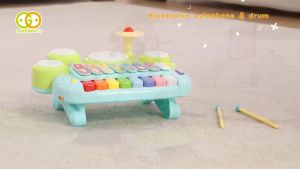GOODWAY Electronic Xylophone with Game Drum - 3 in 1 Kids Piano Keyboard (ENGLISH VERSION) education toys for kid pretend play