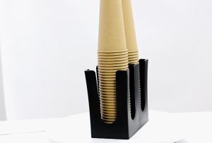 4 Slots Square Cup Holder- Plastics Paper Cup Holder Rack l Milk Tea Cup l Coffee Paper Cup