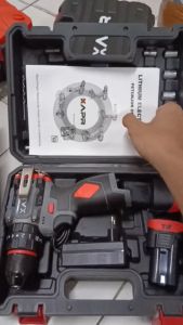APR RAJA BOR Impact Drill Brushless Type AP85 Pro 10mm Keyless Auto Lock 2 Baterai Mesin Bor Besi Kayu Driver Sekrup Drill