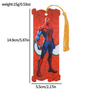 Spider-Man & Venom Acrylic Bookmark with Tassel Charm Collectible Gift for Superhero Lovers Birthday Gift