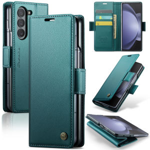 Business Style Folio Flip Leather Case for Samsung Z Fold 8 ultra 7 6 5 Fold7 Magnetic Kickstand Card Holder Wallet Phone Cove