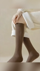 【READY STOCK】Japanese Sweet Spicy Stockings Calf to Knee Style/Autumn Winter Fashion Trend/Thick Warm Solid-Color Socks