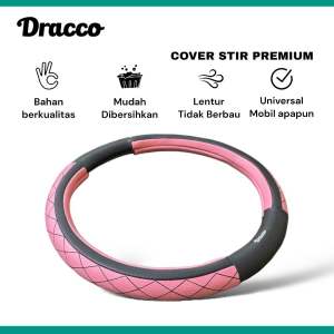 Sarung setir mobil kulit premium DRACCO Sarung stir Cover Stir Steering wheel cover LINEA BLACKPINK