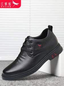 Red Dragonfly 2025 New Mens Shoes Top Layer Cowhide Casual Leather Business Casual Dad Shoes Mens Increased Height