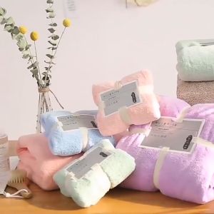 ชุดเซต 2 ผืน ผ้าเช็ดตัว รูปแบบ ใส่ ถุง ผ้าแก้ว ของชำร่วย รับไหว้ ผ้าขนหนู ซับน้ำได้ แห้งไว