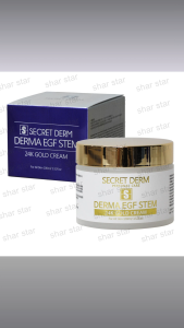 Secretderm Derma EGF STEM 24K Gold Cream 100ml | 11 Peptides + Cica Gold Anti-Wrinkle Cream | Firming Elasticity & Hydration | Korean 24K Gold Skincare for All Skin Types