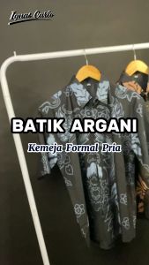 Kemeja Batik Pria Lengan Pendek Bahan Full Furing Halus Size M - XXL Motif Argani