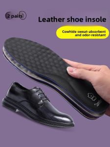 Mens Leather Insoles Shock Absorption Sweat Absorption Odor Prevention Breathable