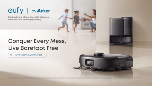 Eufy by Anker E25 Robot Vacuum Cleaner 20000 Pa Turbo Suction With Industry Leading HydroJet™ Brush Detangle Brush and Edge Cleaning Arm Real Hands-Free Cordless Vacumn