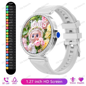 New Luxury Diamond Smart Watch Women Bluetooth Call Smartwatch Heart Rate Health Monitor Smartwatches Waterproof Bracelet Ladies