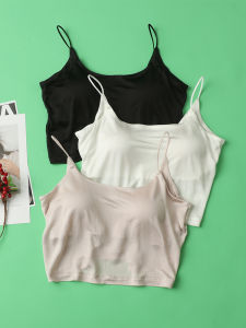 Silk Strapless Bralette Top Womens Underwear Loose Fit Base Layer Inner Wear Prevent Exposure Tube Top Pure Color One-Piece