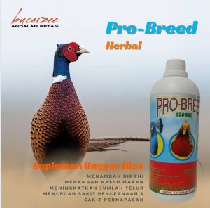 PRO BREED Probiotik Suplemen Herbal Ayam Hutan Ringnecks Pheasant dan Unggas Hias