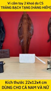 Ví dài cầm tay nam nữ [GAI LƯNG CÁ SẤU BẠCH TẠNG] Loại 2 khóa cao cấp!