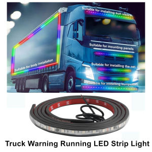 Angelila Truck Warning Running LED Strip Light 24V 5050SMD Strobe Running Streamer Led strip lights Dynamic Streamer for Van Truck Tailgate Flexible DRL Car Styling