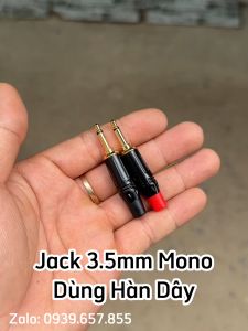 Jack 3.5 Mono 2 khấc dùng hàn dây audio giá 1 chiếc (3.5mm TS Mono Jack Plug). J-3
