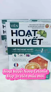 VIÊN HOẠT HUYẾT NOVA CETONIN GIẢM TÌNH TRẠNG HOA MẮT ĐAU ĐẦU CHÓNG MẶT MẤT NGỦ HỘP 30 VIÊN - ÚC CHÂU PHARMACY