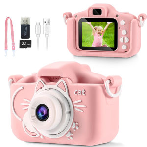 Kids Mini Camera Toys 2 inch Screen HD Cartoon Kids Digital Camera SLR Camera Cute Toy For Children Birthday Christmas Gifts