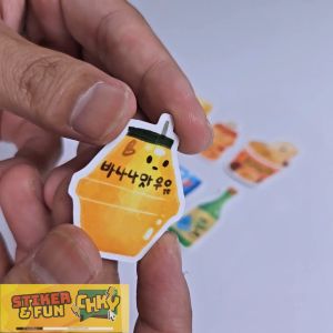Set Stiker Snack Korea Fun & Chic - Warna Ceria & Desain Menarik untuk Dekorasi & Dekorasi