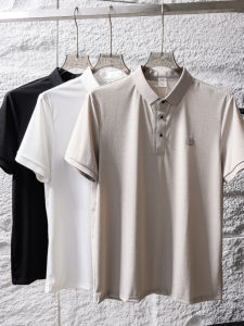 Áo Thun Polo Tay Ngắn Thường Ngày Thoải Mái Họa Tiết Sọc Tối Thời Trang Công Sở Mùa Hè Cổ Polo Thường Xuyên Chất Liệu Cotton