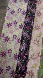 WMS8104 African Sequins Beaded Lace Fabric 2026 High Quality Lace 5 Yards French Lace Fabric Nigerian Lace Fabrics For