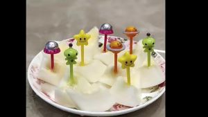 (BF06)6/8Pc Kids Fruit Pick Needle Stick Toothpick Mini Creative Fruit Cake Dessert Food Forks Lunch Box Decor Bento Accessory