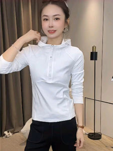 Áo Thun Dài Tay Có Khóa Kéo Thời Trang Nữ Phong Cách Hàn Quốc Mùa Thu 2025 Áo Khoác Ngoài Thường Ngày Chống Lão Hóa