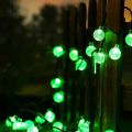 1pc 12m 100 LED Halloween Purple&Orange Bubble Ball Solar String Lights With 8 Modes For Home Garden Balcony Halloween Decor. 