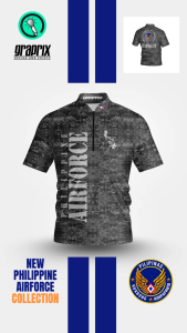 Philippine Airforce PAF1 Polo Shirt | Chinese Collar | T-shirt Sublimation