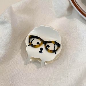 Cute Little Dog Eye Hair Clip Medium Size Womens Half Updo Hair Accessories Shark Clamp Fashionable Popular Hair Grips