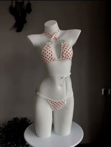 Lingerie Seksi hot Thong Wanita Crossover Tali Bra Set B023