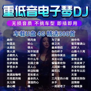 Car Mounted USB Flash Drive Electronic Piano Light Pure Music Heavy Bass DJ Song Trial High Fidelity Classical Lossless Sound Quality 32G