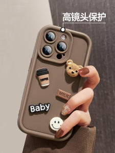 เคสโทรศัพท์ซิลิโคนนิ่ม VIVO V40 V23 V27 V29E V29 V30เคสสำหรับ VIVO + ดีไซน์ตุ๊กตา3D กันกระแทกเวลากาแฟ