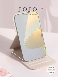 Portable Handheld Small Mirror Womens Makeup Compact Mirror Cute Style Metal Frame Glass Mirror for Students And Travel