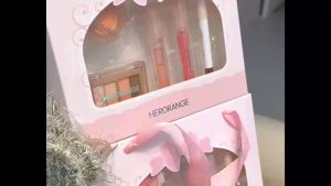 NEW Herorange mini cosmetic set blush + eyeshadow + lip + eyeliner gift set