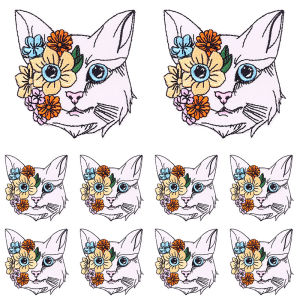 10PCS Punk/Skull Patch Animal Cat Embroidery Patch Jean DIY Cartoon Iron On Patches For Clothing Ironing Sew Stickers Wholesale