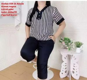 baju wanita dewasa setelan salur terbaru kekinian