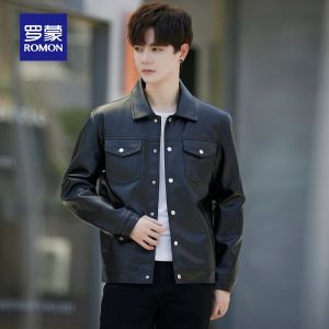 ROMON | Áo Khoác Da Phong Cách Hàn Quốc Thường Ngày