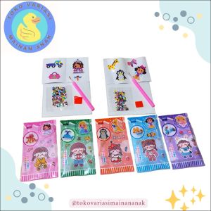1 PCS MAINAN EDUKASI ANAK DIAMOND STICKERS/ MENEMPEL STIKER MANIK BEADS DIAMOND