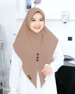 Nelaa Daffi Hijab Syari Premium Jersey High Twist Parfume Bergo Kerudung Jilbab Instan Berkualitas Antem Mini Pad Lancip Best Seller
