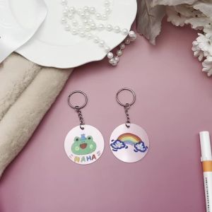100 Pieces of 5cm Blank Transparent Round Acrylic Suitable for Keychain Replacement DIY Accessories Creative Keychain Pendants
