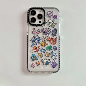 Cartoon Pikachu Pokemon Style TPU Fashion Phone Cover Shockproof Full Protective Phone Case Compatible with iPhone 15/14/13/12/11/X/8P/7