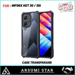 PROMO CASE MURAH HP INFINIX HOT 30 / HOT 30i SERIES HARDCASE ARMOR TPU SHOOKPROF TRANSPARAN CASING