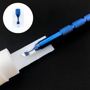 GREATLH 1set Ophthalmic Sapphire elbow double lancet balde Sapphire Keratome blade 2.2mm-3.2mm eye  instrument
