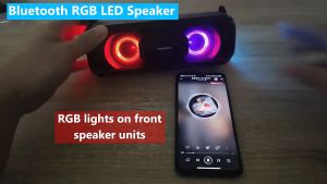 Wireless Bluetooth Speaker Portable Outdoor Subwoofer Super Bass Dual Speaker with RGB Colorful Light Support TF Card Bluetooth Connection Computer Desktop Small Audio