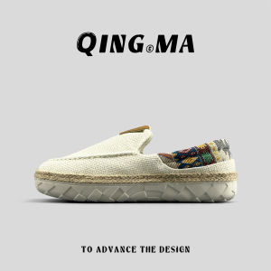 QING_MA | Breathable Linen Slip-on Loafers