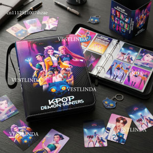 Hasbro | KPOP Demon Hunters Holder Binder Anime Portable Zipper Trading Card Protector Albums Collections Folder 400Pcs Book Fans Toys