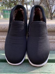 Giày Vải Cotton Mùa Đông Dày Dặn Cho Nam Giày Vải Bảo Hộ Lao Động Giày Lót Lông Cừu Giày Đế Bằng Giày Thường Ngày Giày Lót Lông Cừu