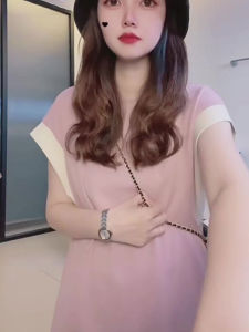 Slimming Short Sleeve Dress Womens Summer New Style Suitable for Small Stature Wear Age Reduction Versatile Long Dress