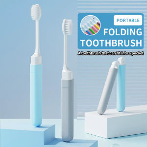 Travel Folding Toothbrush - Travel Independent Portable Toothbrush - Multi functional Fine Soft Hair Adult - Small Head Toothbru