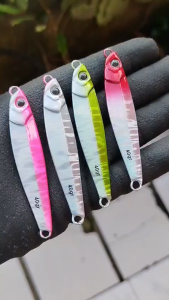 umpan  Metal Jig JIGPARA short 40 60 80 100 150gram + Asisst Double Hook GID mata bulu mutiara azl